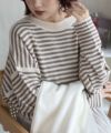 Howdy Marie  ボーダーニットプルオーバー レディース商品サムネイル-5