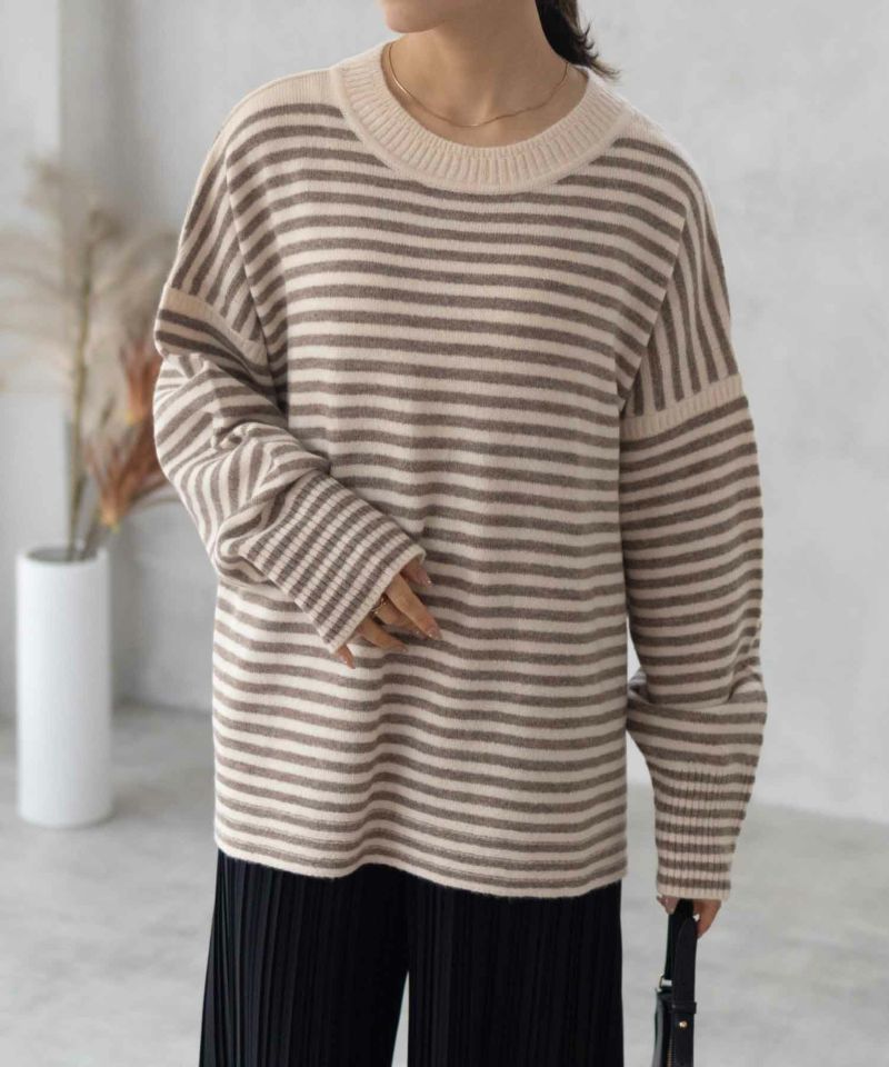 Howdy Marie  ボーダーニットプルオーバー レディース商品画像-7