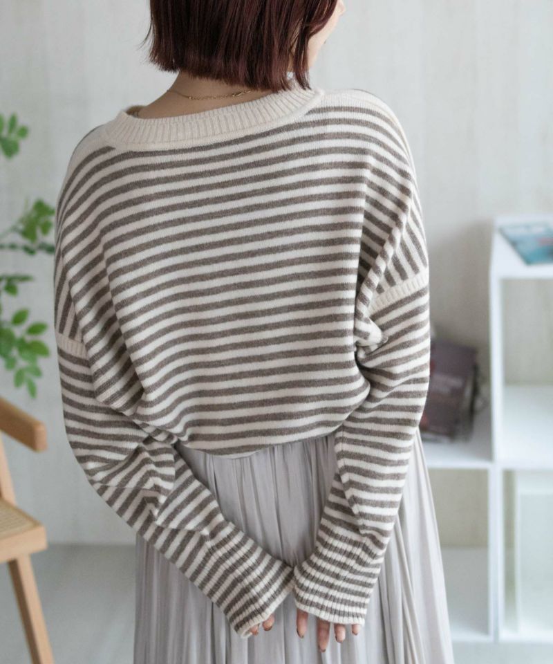 Howdy Marie ボーダーニットプルオーバー レディース商品画像-9