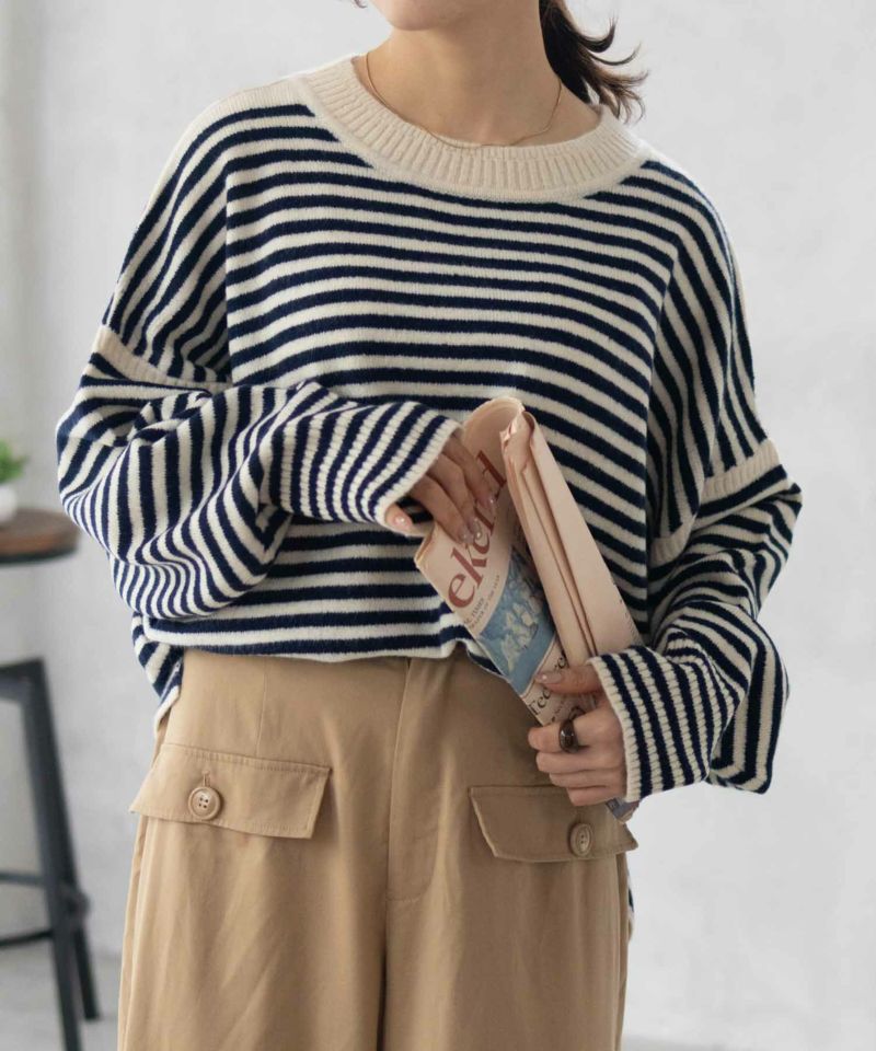 Howdy Marie  ボーダーニットプルオーバー レディース商品画像-14