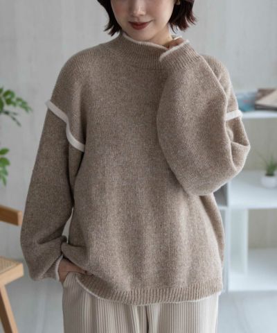 [値下げ]Howdy Marie  配色切り替えプルオーバー レディース