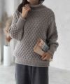Howdy Marie 柄編みプルオーバー レディース