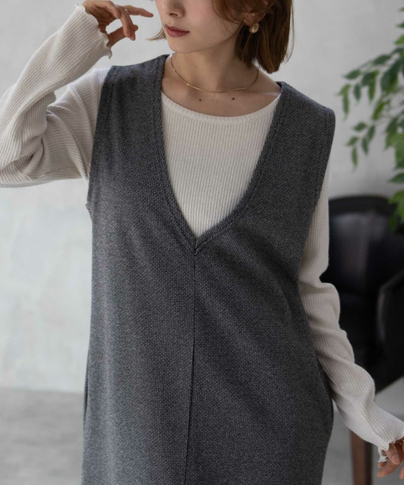 Howdy Marie  ポンチ素材 ジャンパースカート レディース商品画像-2