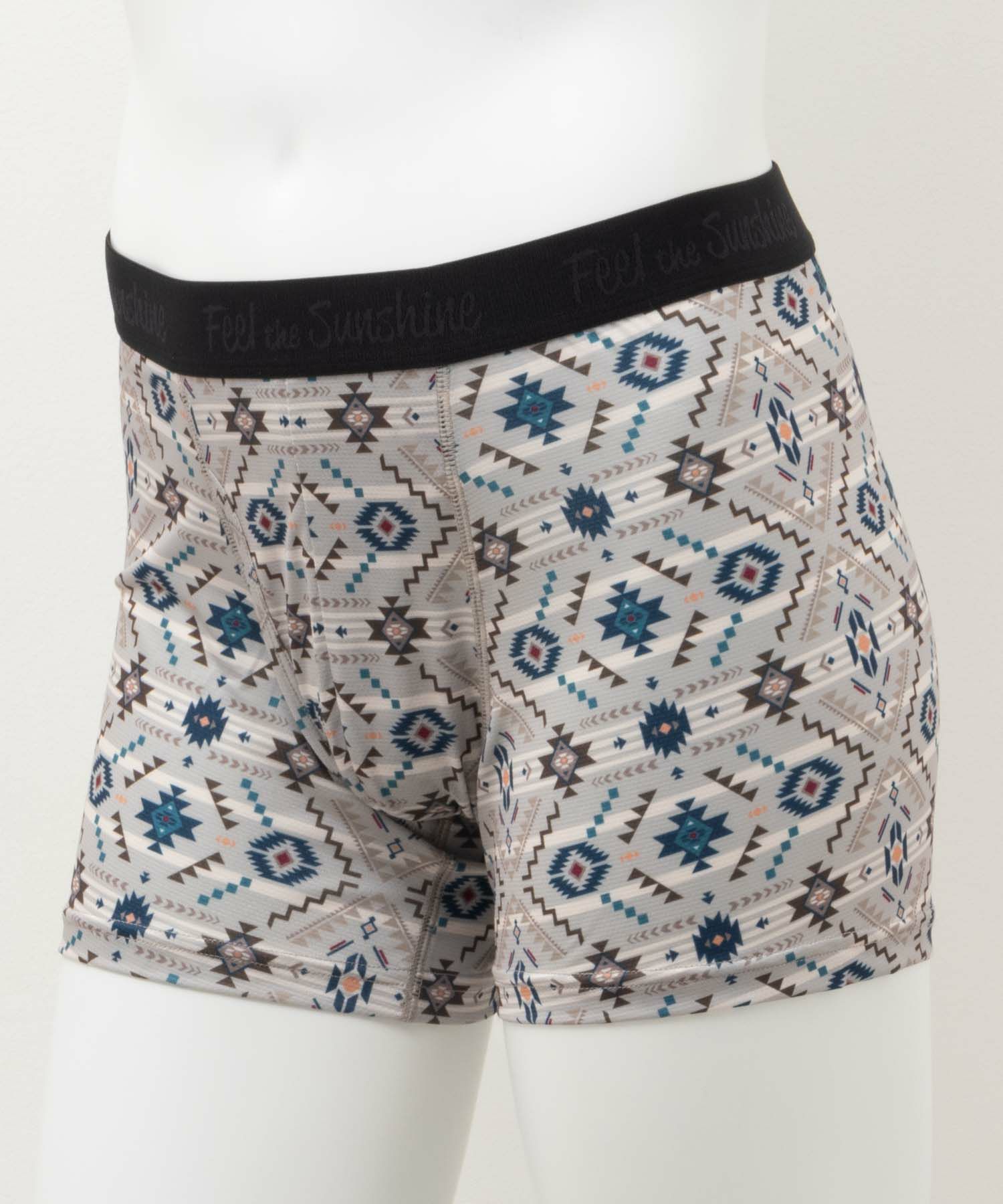 NAVY メッシュボクサーパンツ エスニック柄 メンズ ネコポス 対応商品