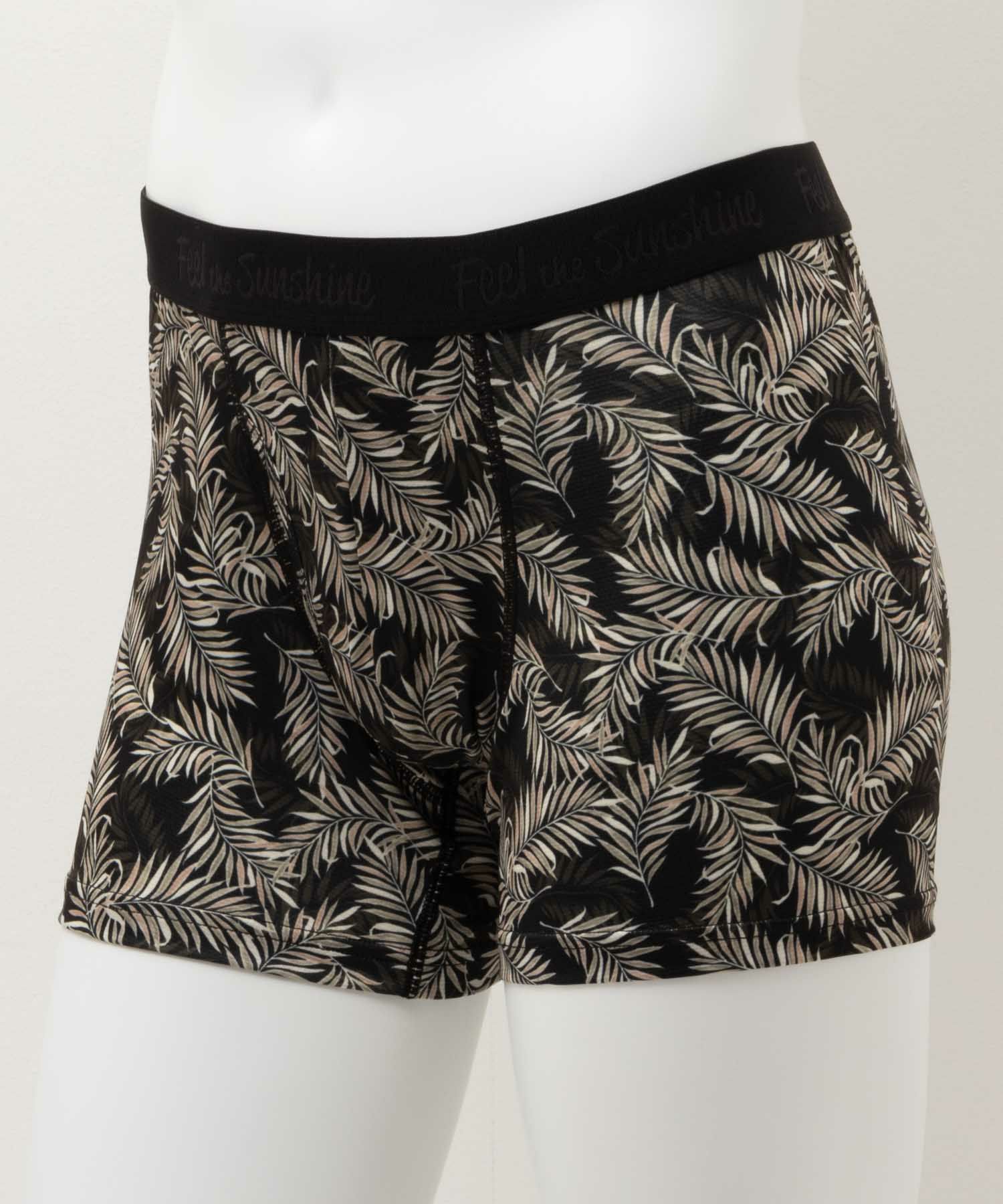 NAVY  メッシュボクサーパンツ リーフ柄 メンズ メール便 対応商品商品画像-1