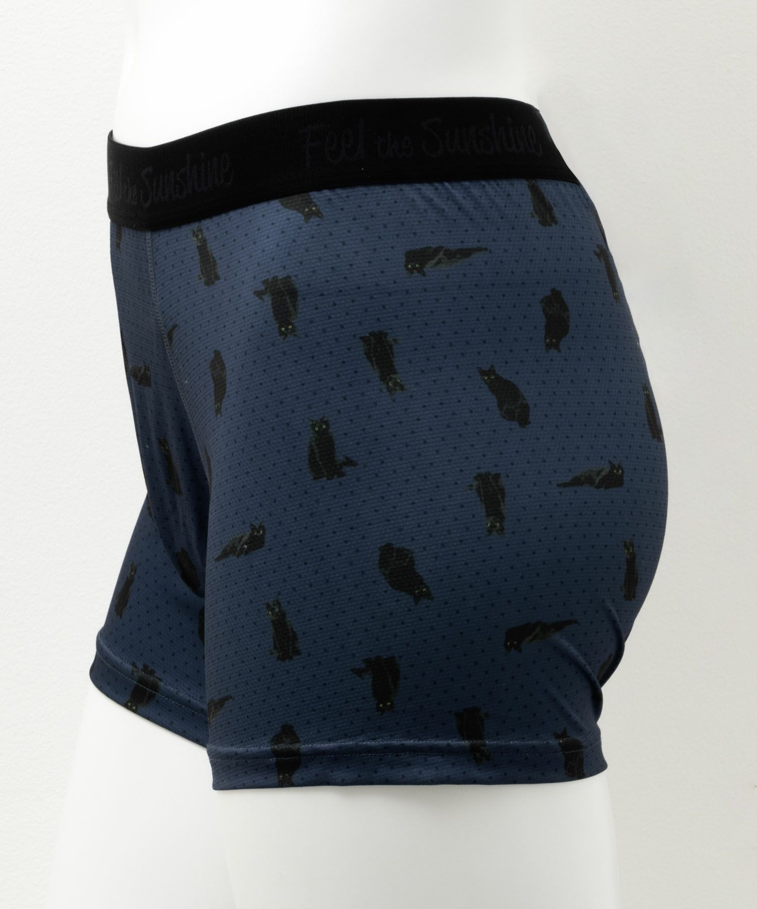 NAVY メッシュボクサーパンツ ネコ柄 メンズ ネコポス 対応商品