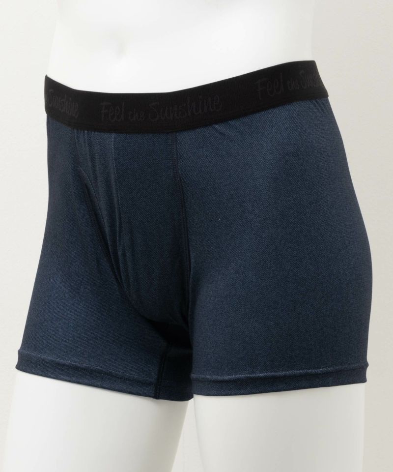 NAVY  メッシュボクサーパンツ デニム柄 メンズ ネコポス 対応商品商品画像-1