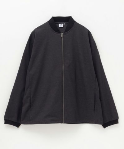 NAVY FIT  デニムライクストレッチリブブルゾン メンズ