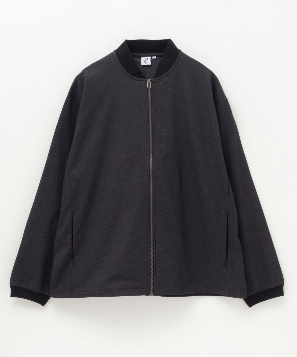 NAVY FIT デニムライクストレッチリブブルゾン メンズ