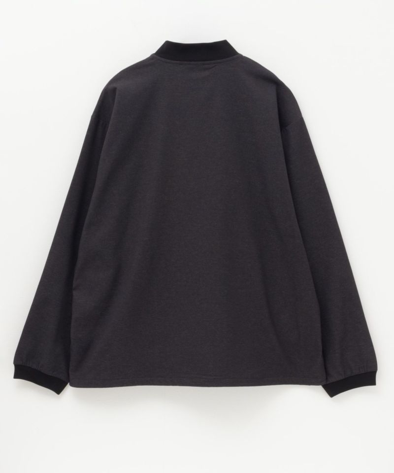 NAVY FIT  デニムライクストレッチリブブルゾン メンズ商品画像-2