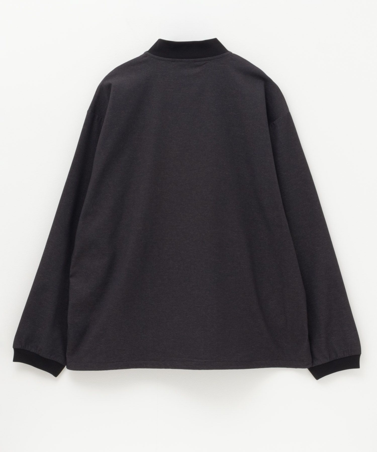 NAVY FIT デニムライクストレッチリブブルゾン メンズ商品画像-2