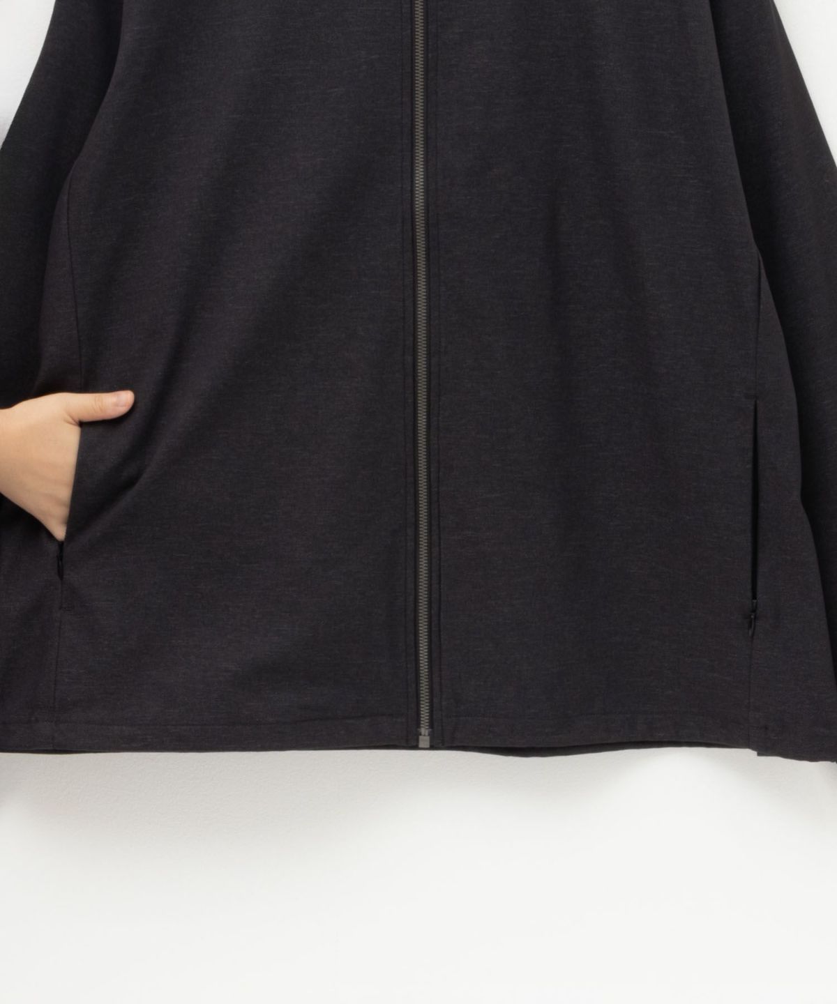 NAVY FIT デニムライクストレッチリブブルゾン メンズ