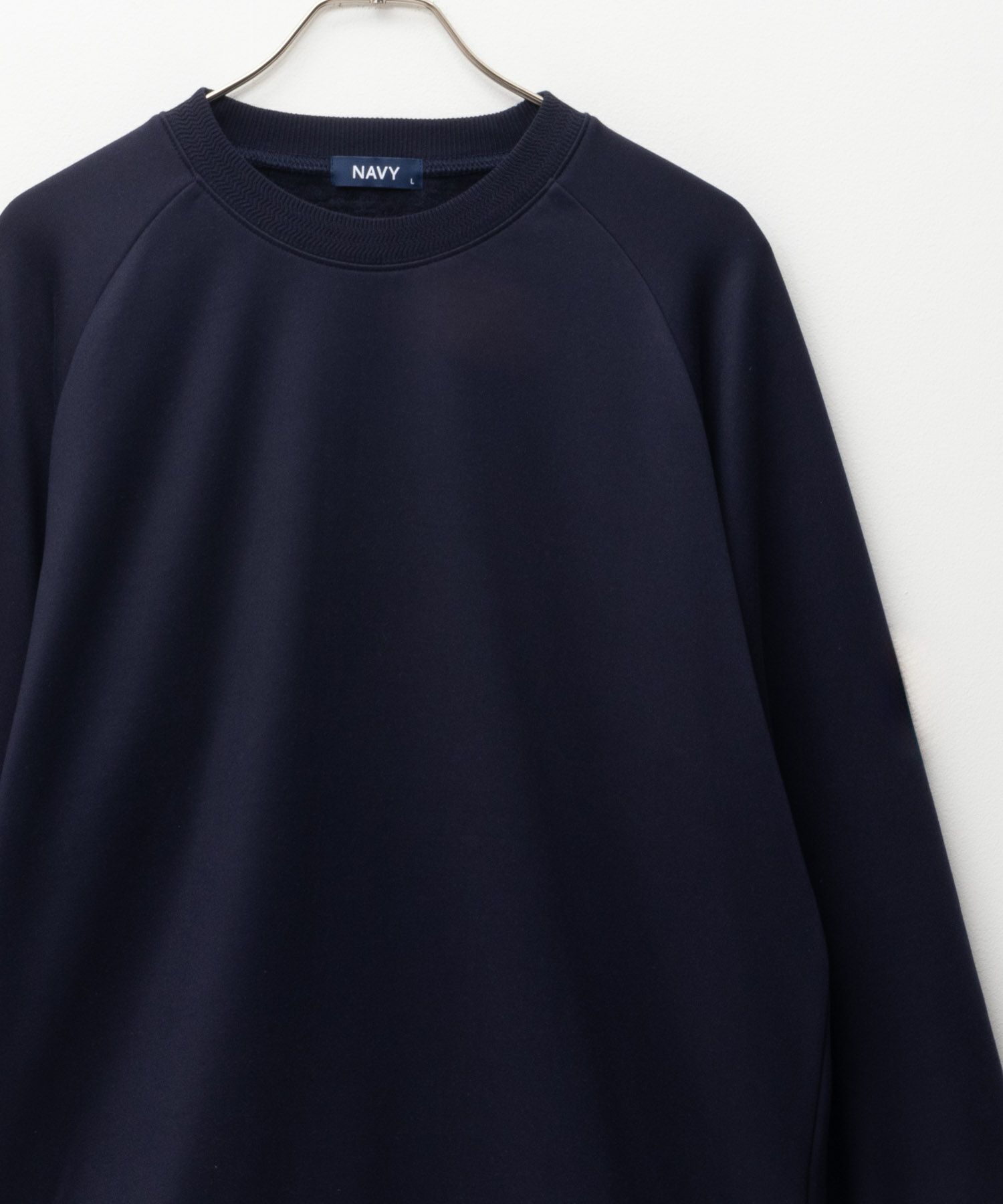 NAVY  温℃ ベルボアクルーネック メンズ商品画像-9