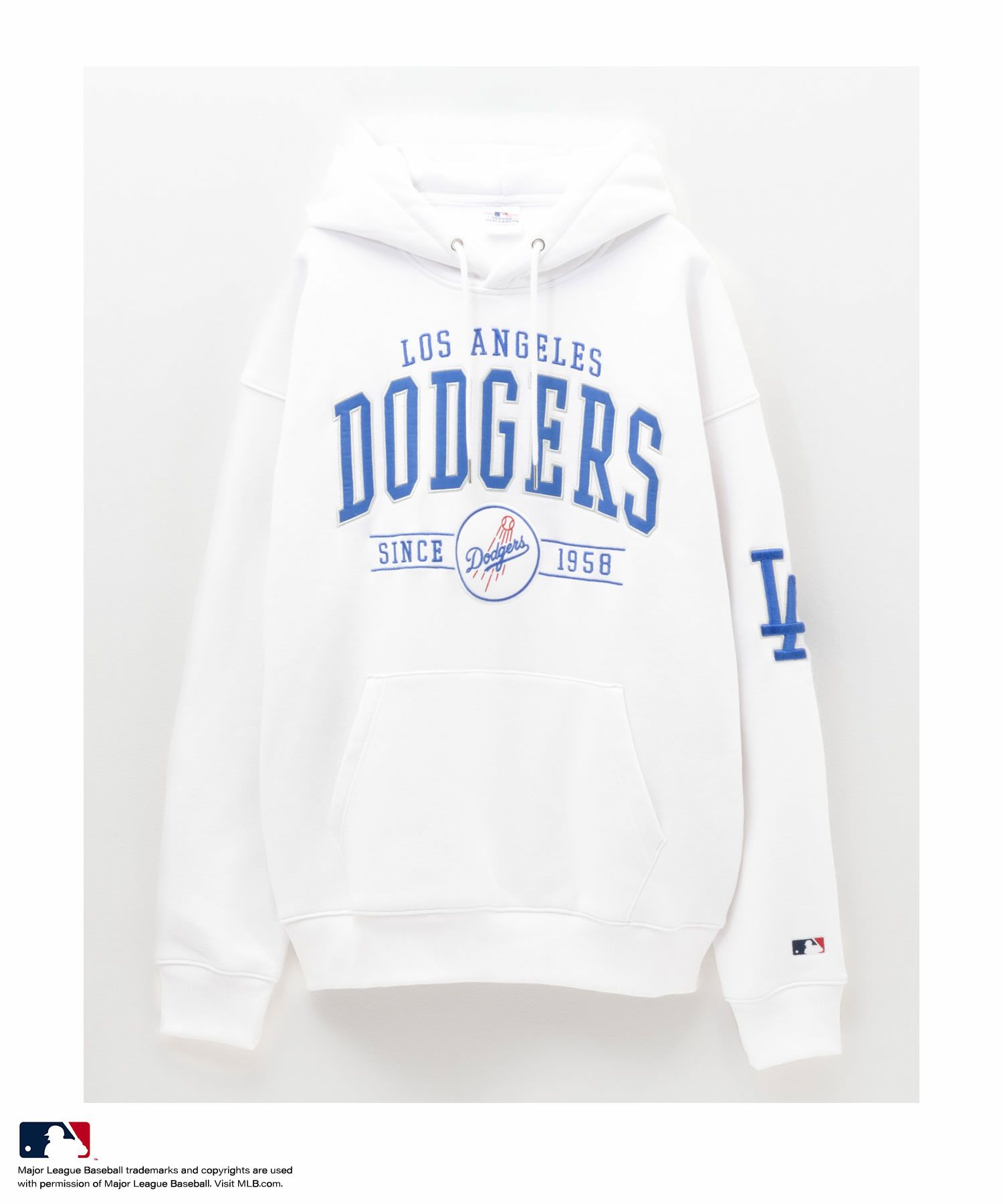 MLB  裏起毛スウェットプルオーバーパーカー メンズ商品画像-3