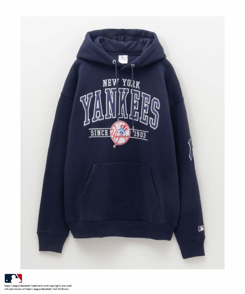 MLB 裏起毛スウェットプルオーバーパーカー メンズ商品画像-5