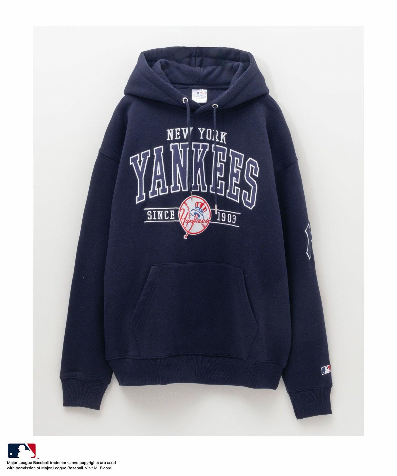 MLB 裏起毛スウェットプルオーバーパーカー メンズ商品サムネイル-5
