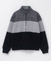 NAVY 温℃ 裏ボアジップスタンドニットジャケット メンズ
