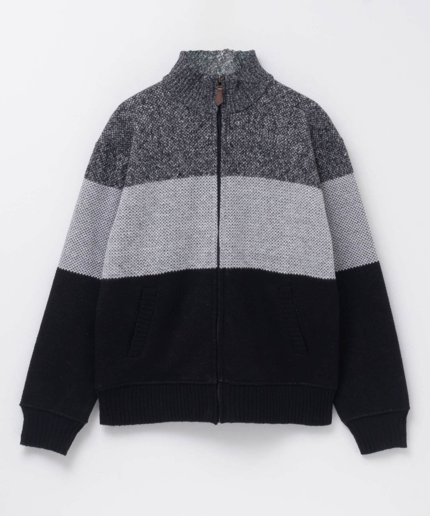 NAVY 温℃ 裏ボアジップスタンドニットジャケット メンズ