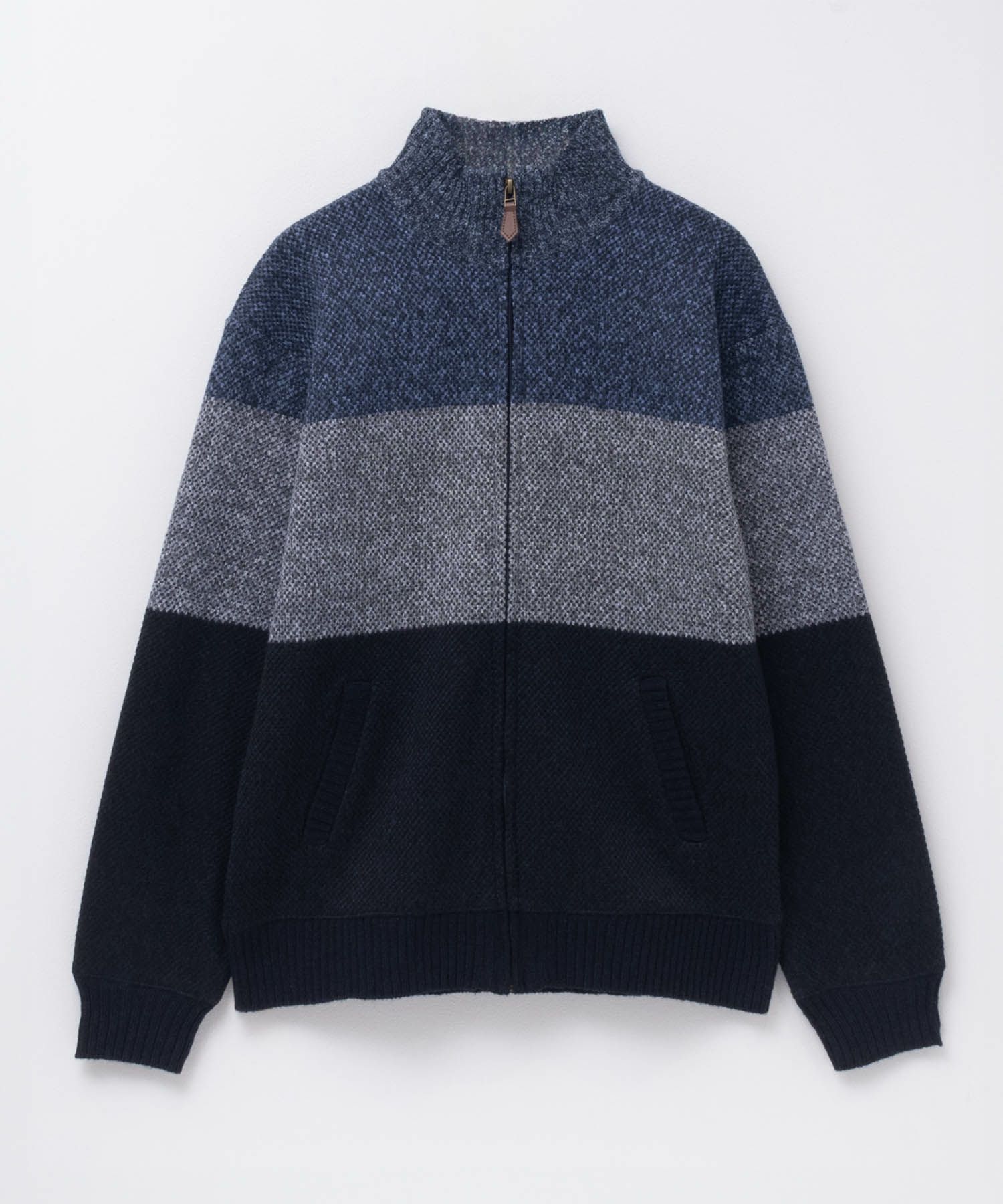 NAVY 温℃ 裏ボアジップスタンドニットジャケット メンズ