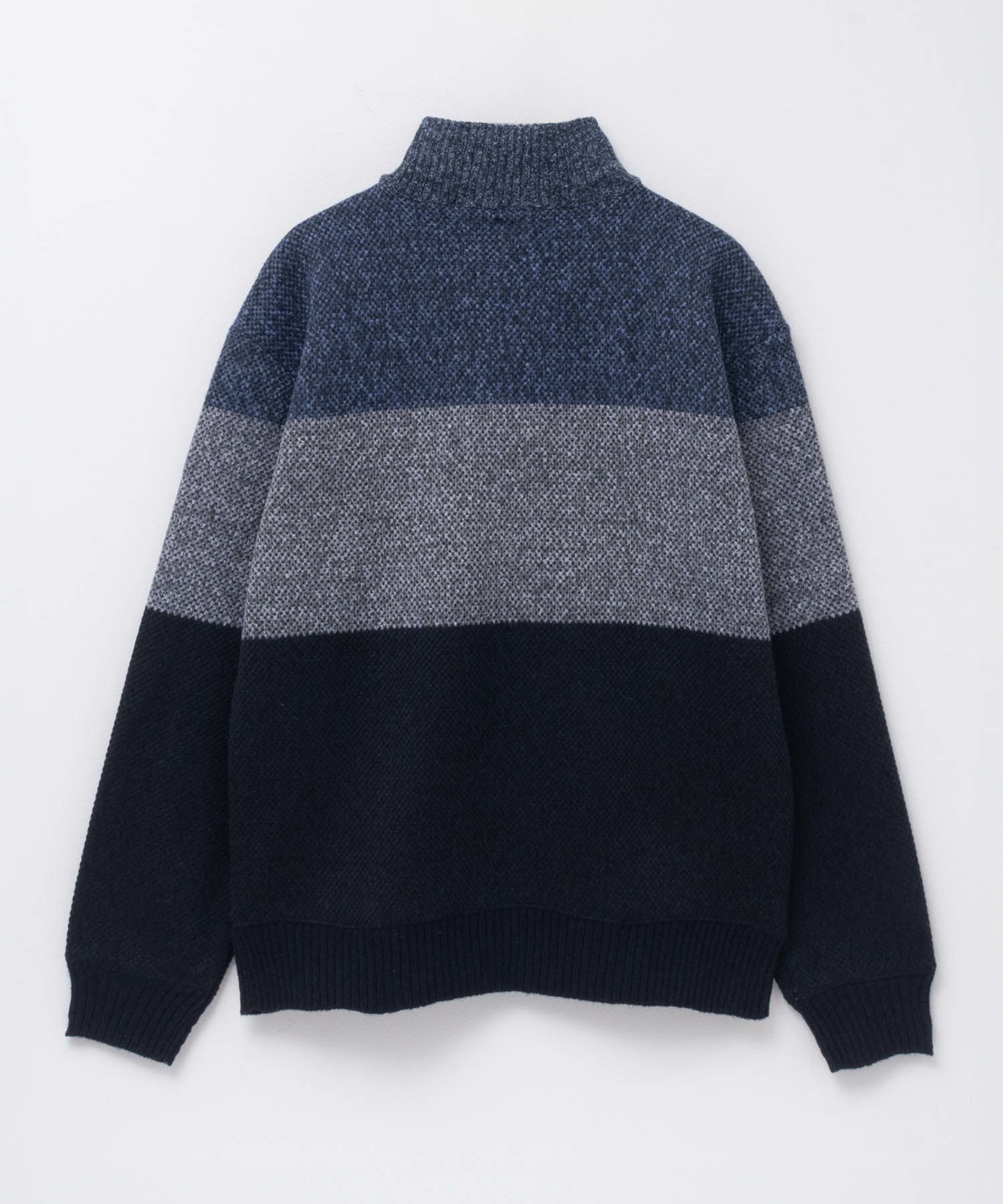 NAVY  温℃ 裏ボアジップスタンドニットジャケット メンズ商品サムネイル-12