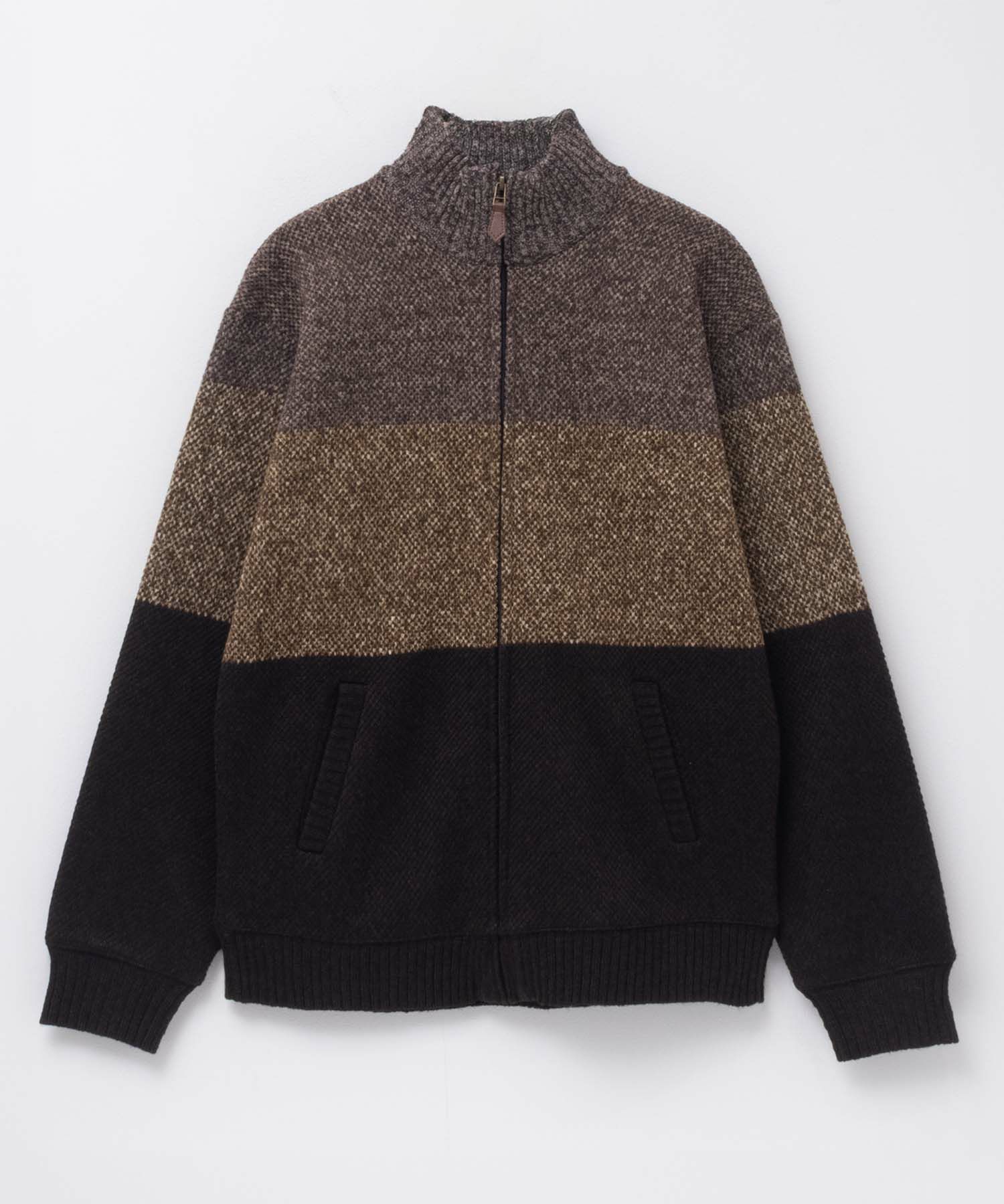 NAVY 温℃ 裏ボアジップスタンドニットジャケット メンズ