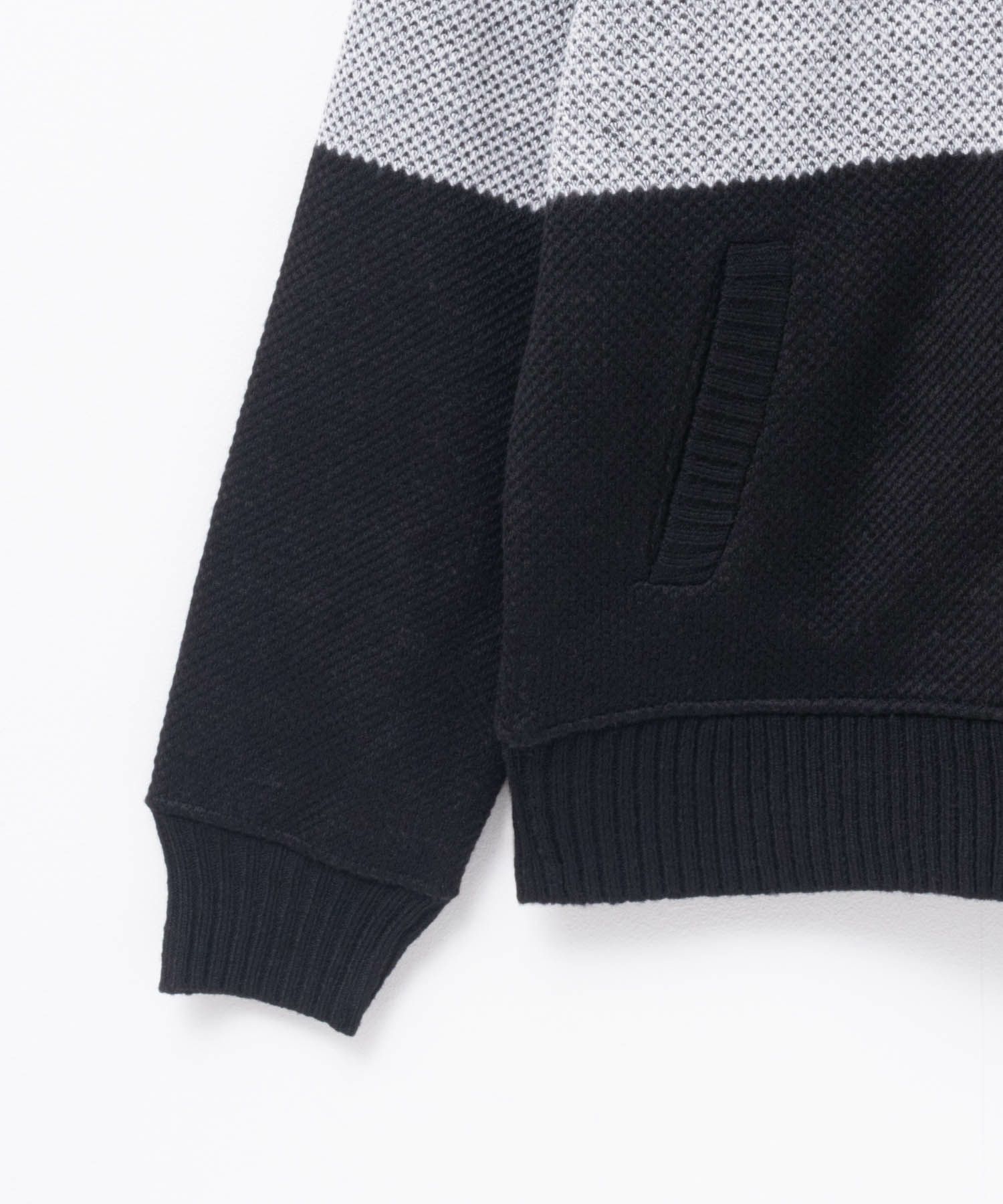 NAVY  温℃ 裏ボアジップスタンドニットジャケット メンズ商品画像-15