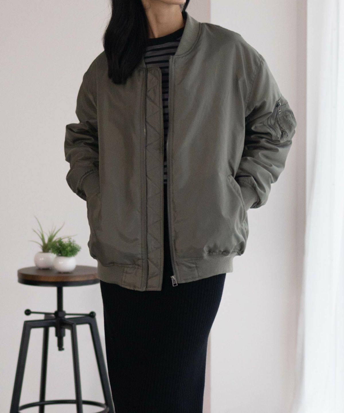 Free Nature MA-1タイプブルゾン レディース