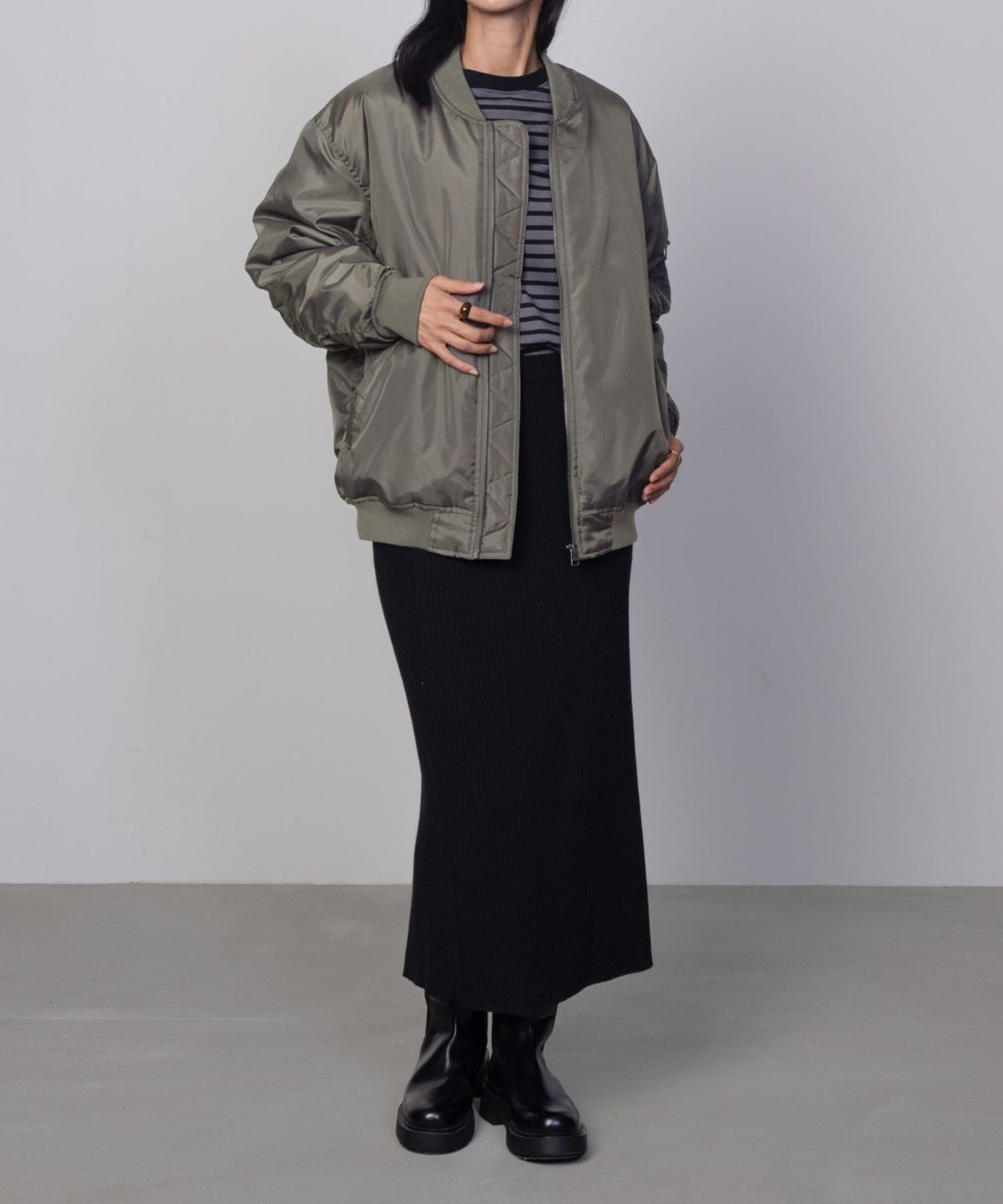 Free Nature MA-1タイプブルゾン レディース