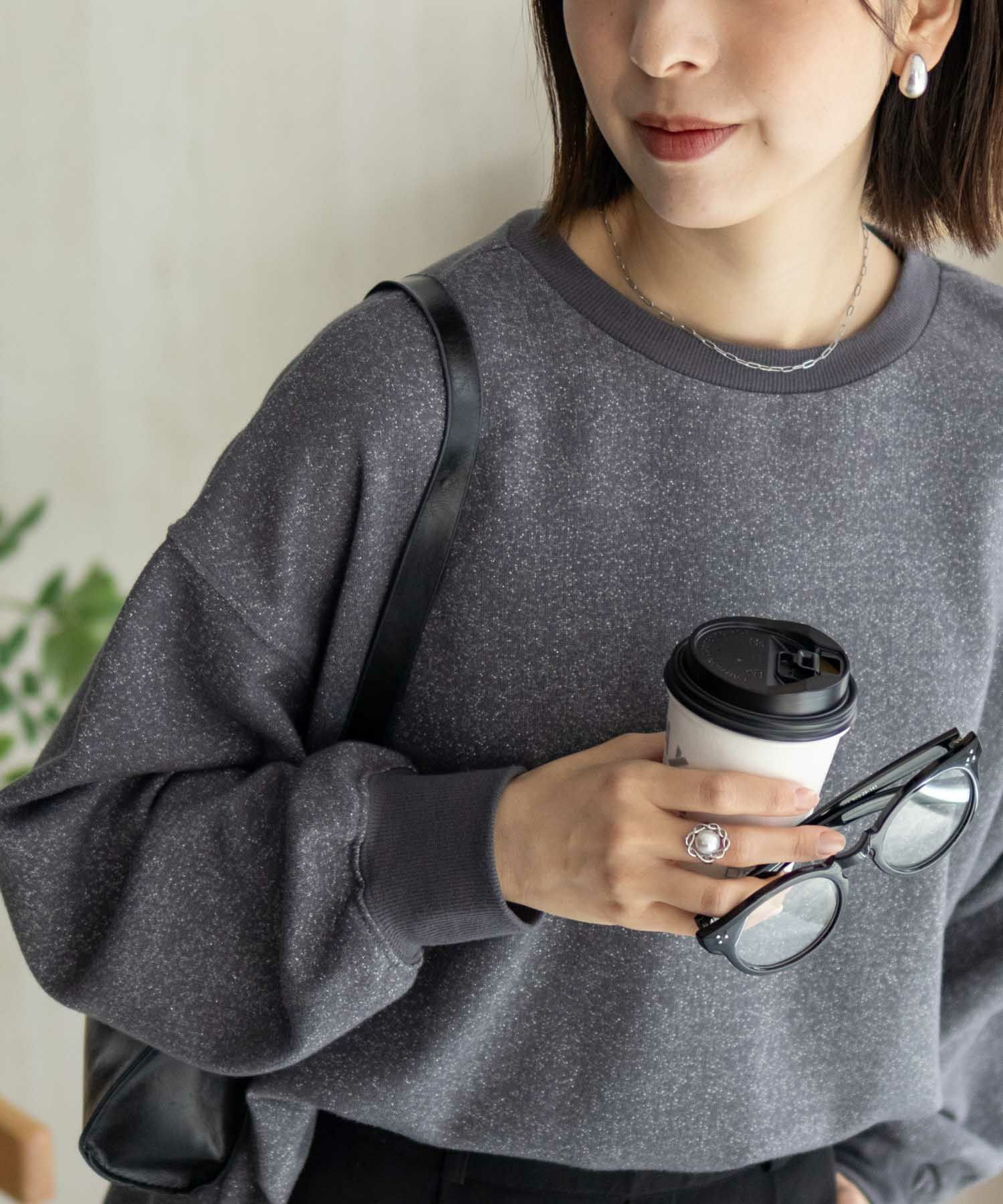 nAvy  ラメ裏毛プルオーバー レディース商品画像-1