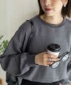 nAvy ラメ裏毛プルオーバー レディース
