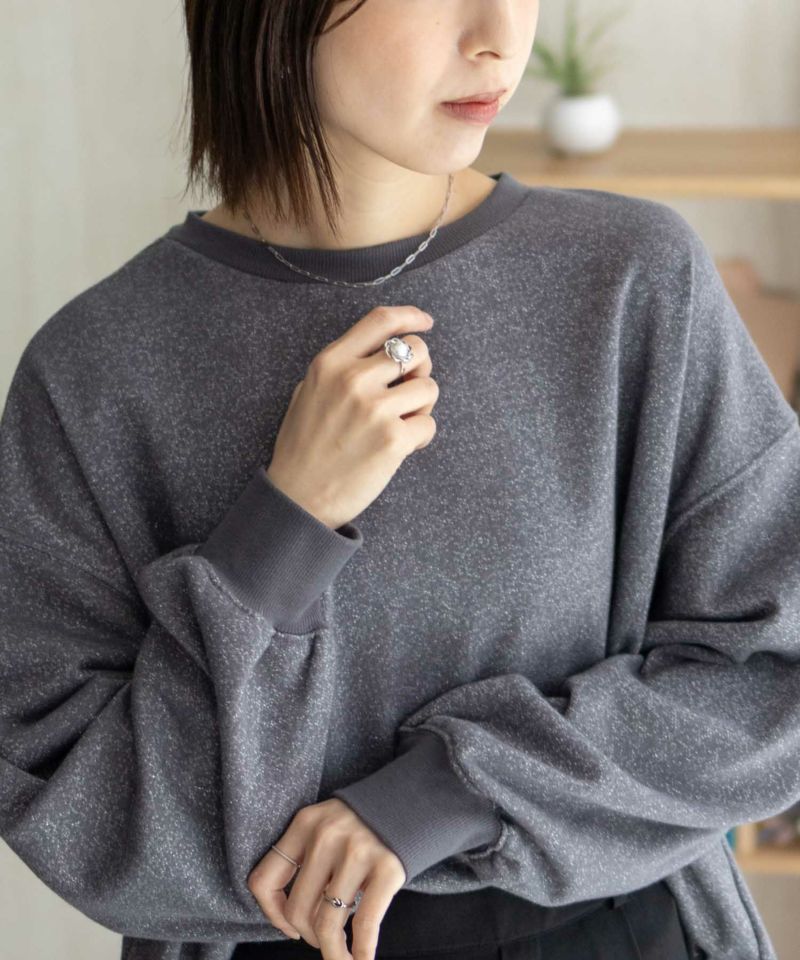 nAvy  ラメ裏毛プルオーバー レディース商品画像-5