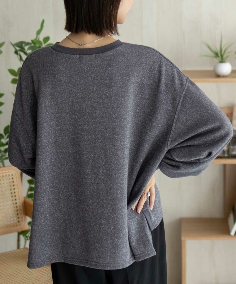 nAvy  ラメ裏毛プルオーバー レディース商品画像-9