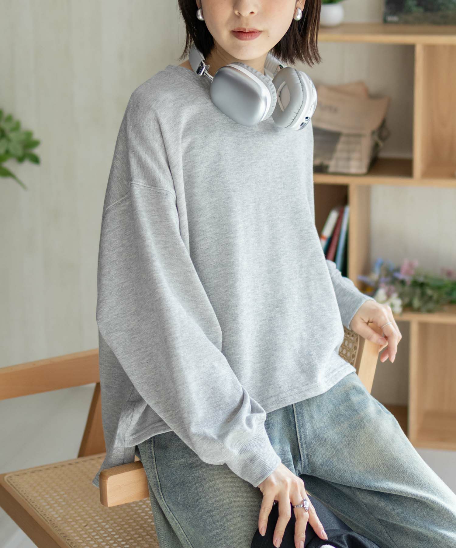 nAvy ラメ裏毛プルオーバー レディース商品画像-12