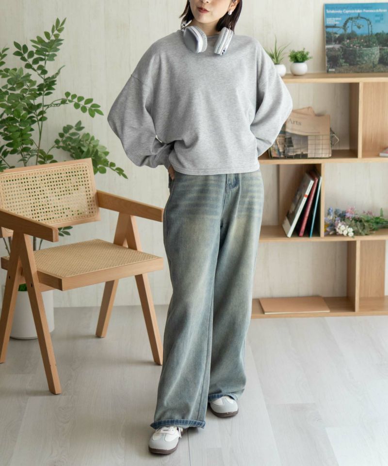 nAvy ラメ裏毛プルオーバー レディース