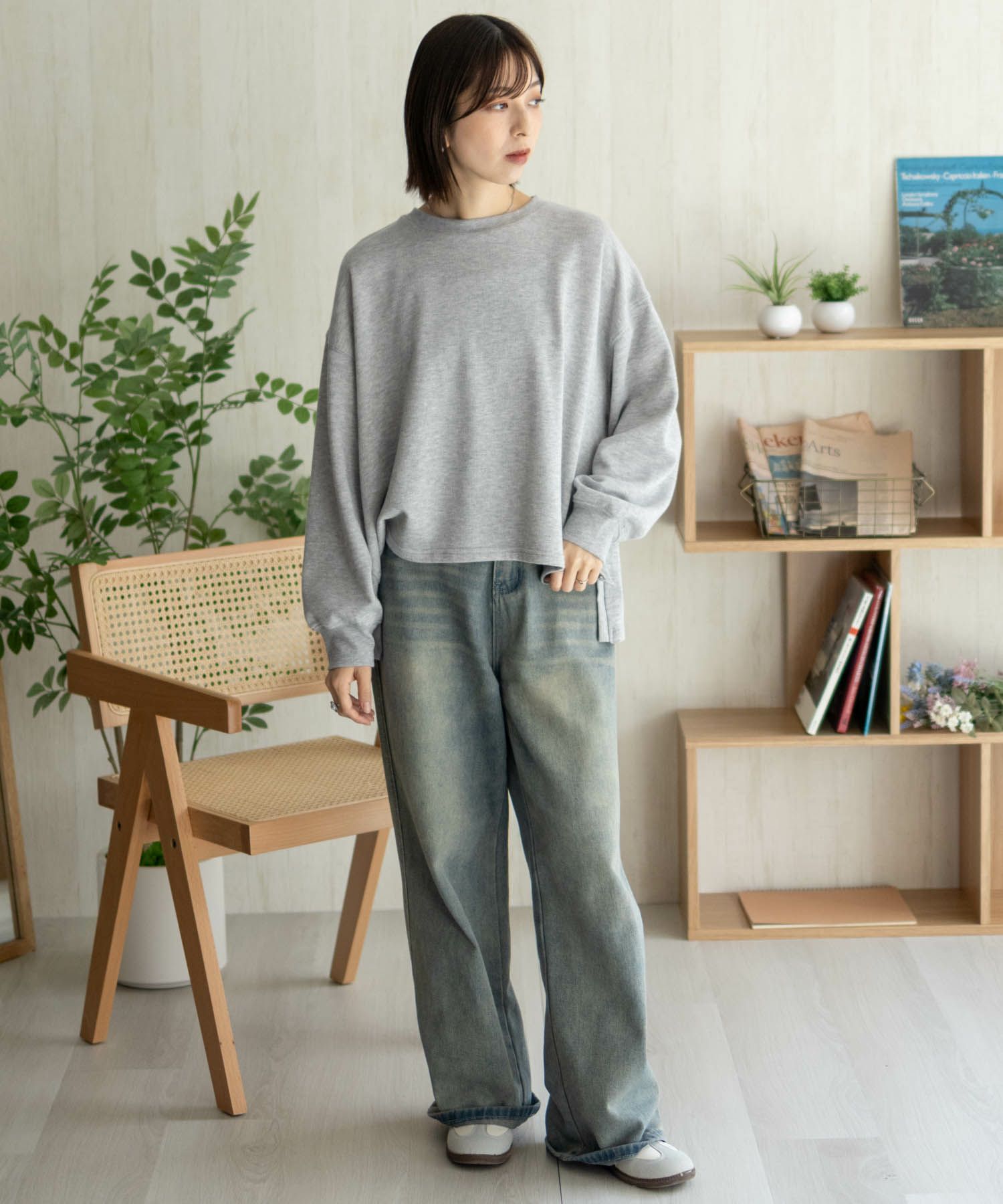 nAvy ラメ裏毛プルオーバー レディース