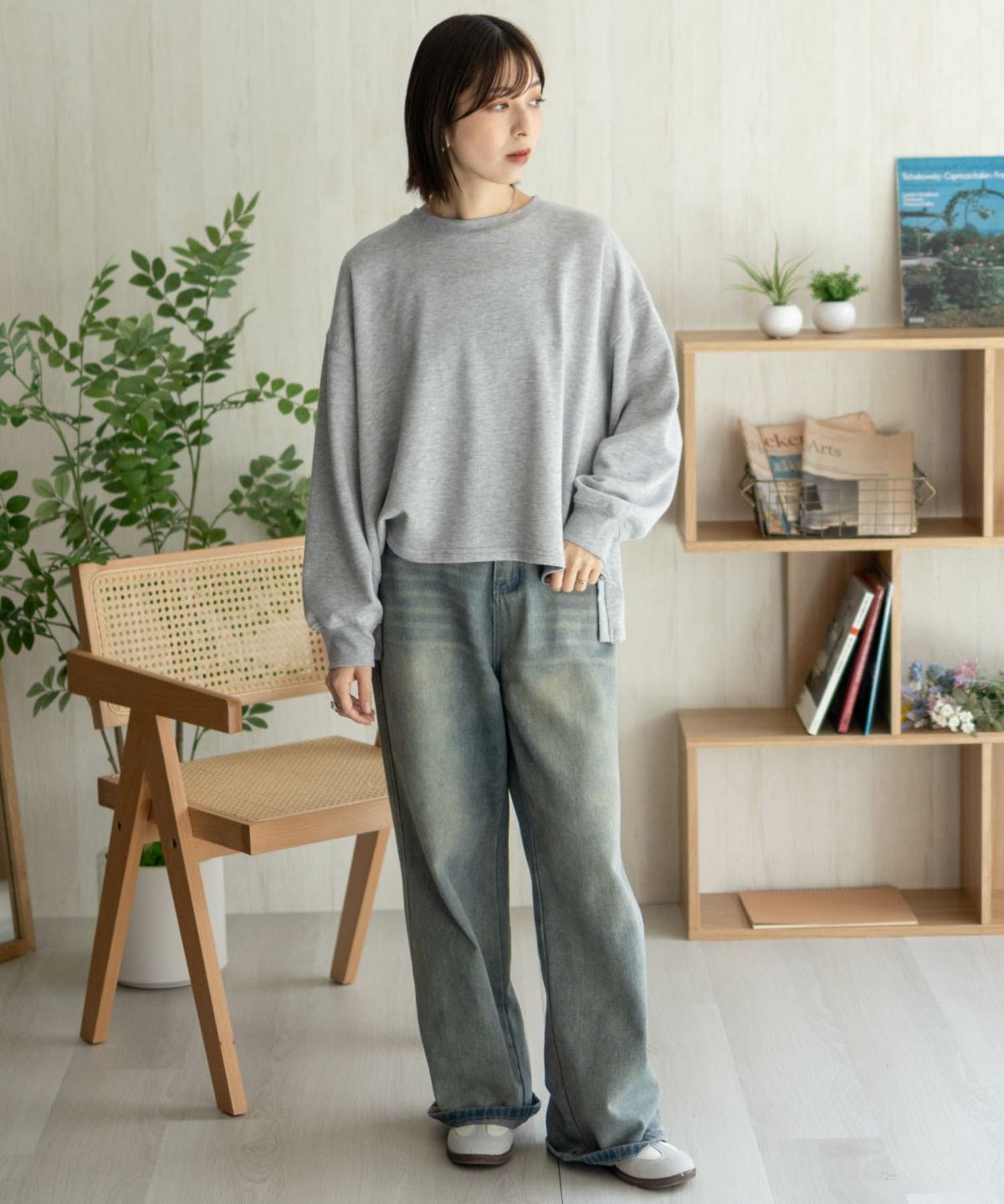 nAvy ラメ裏毛プルオーバー レディース