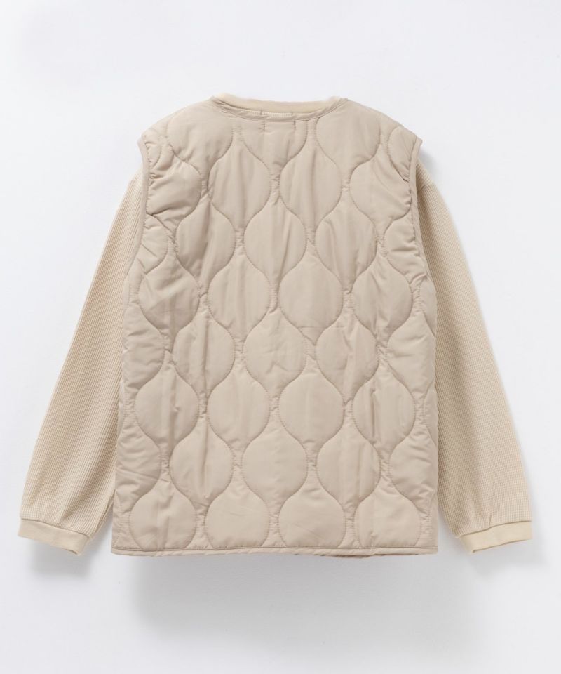 NAVY キルトベスト & ワッフル長袖Tシャツ セット アンサンブル キッズ商品画像-6