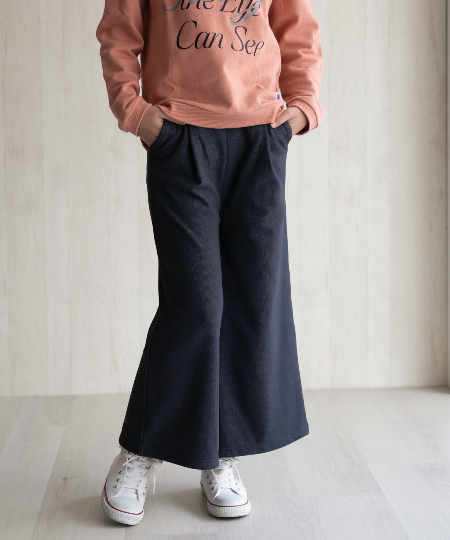 NAVY 温℃ 裏ベロアワイドパンツ キッズ商品サムネイル-1