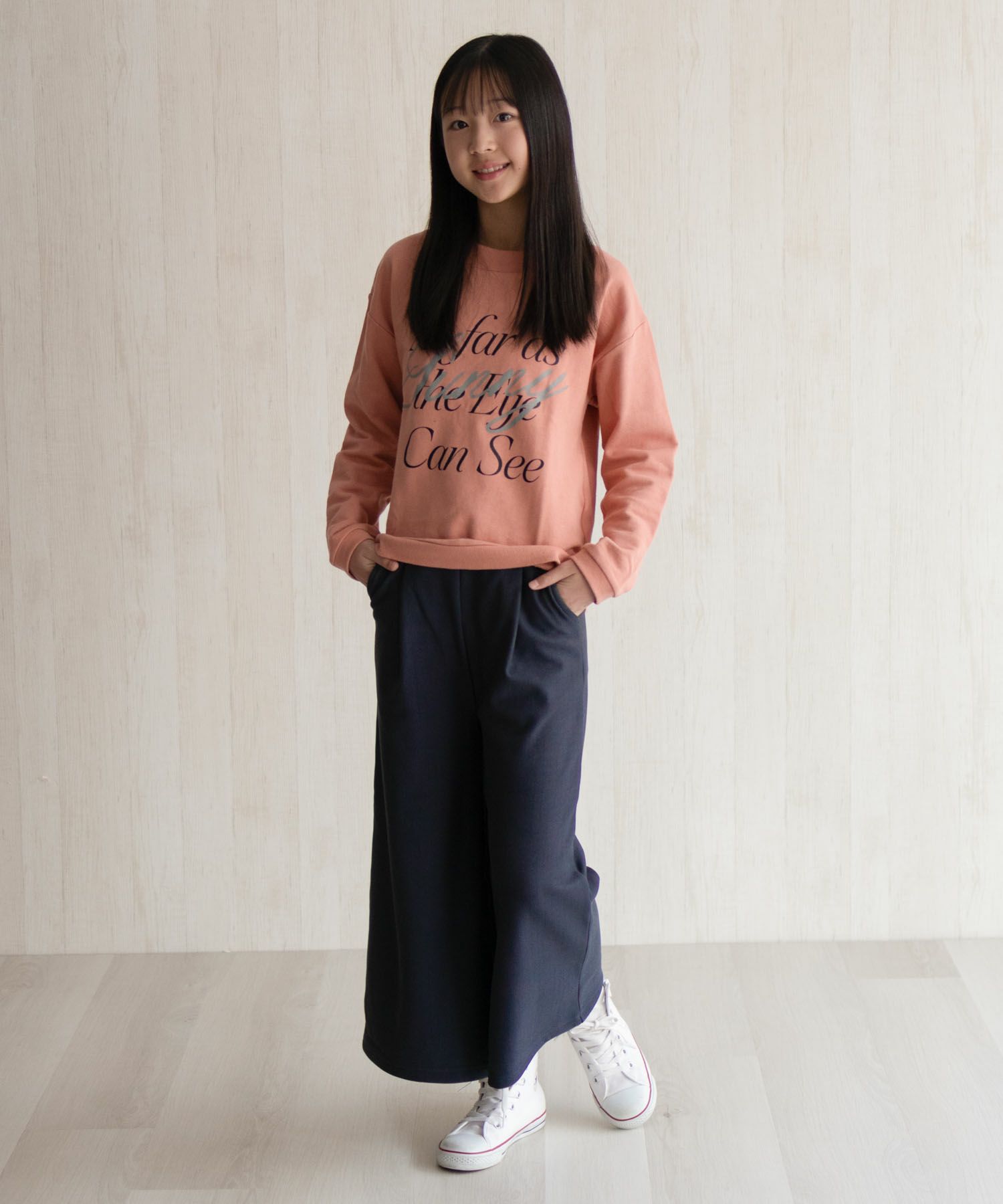 NAVY 温℃ 裏ベロアワイドパンツ キッズ商品画像-7