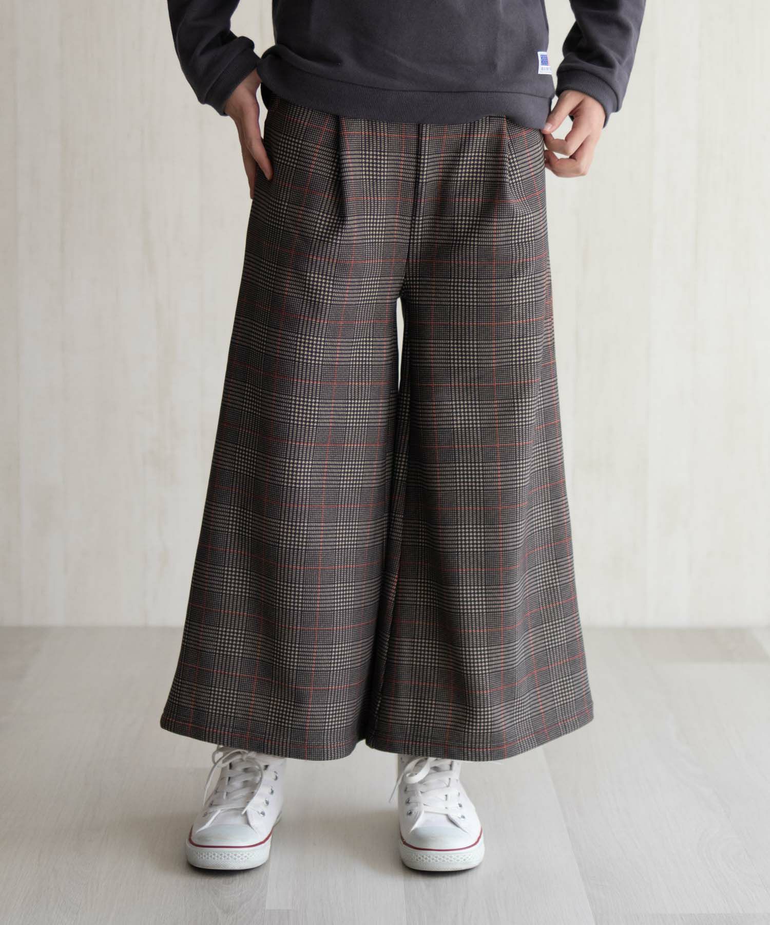 NAVY 温℃ 裏ベロアワイドパンツ キッズ