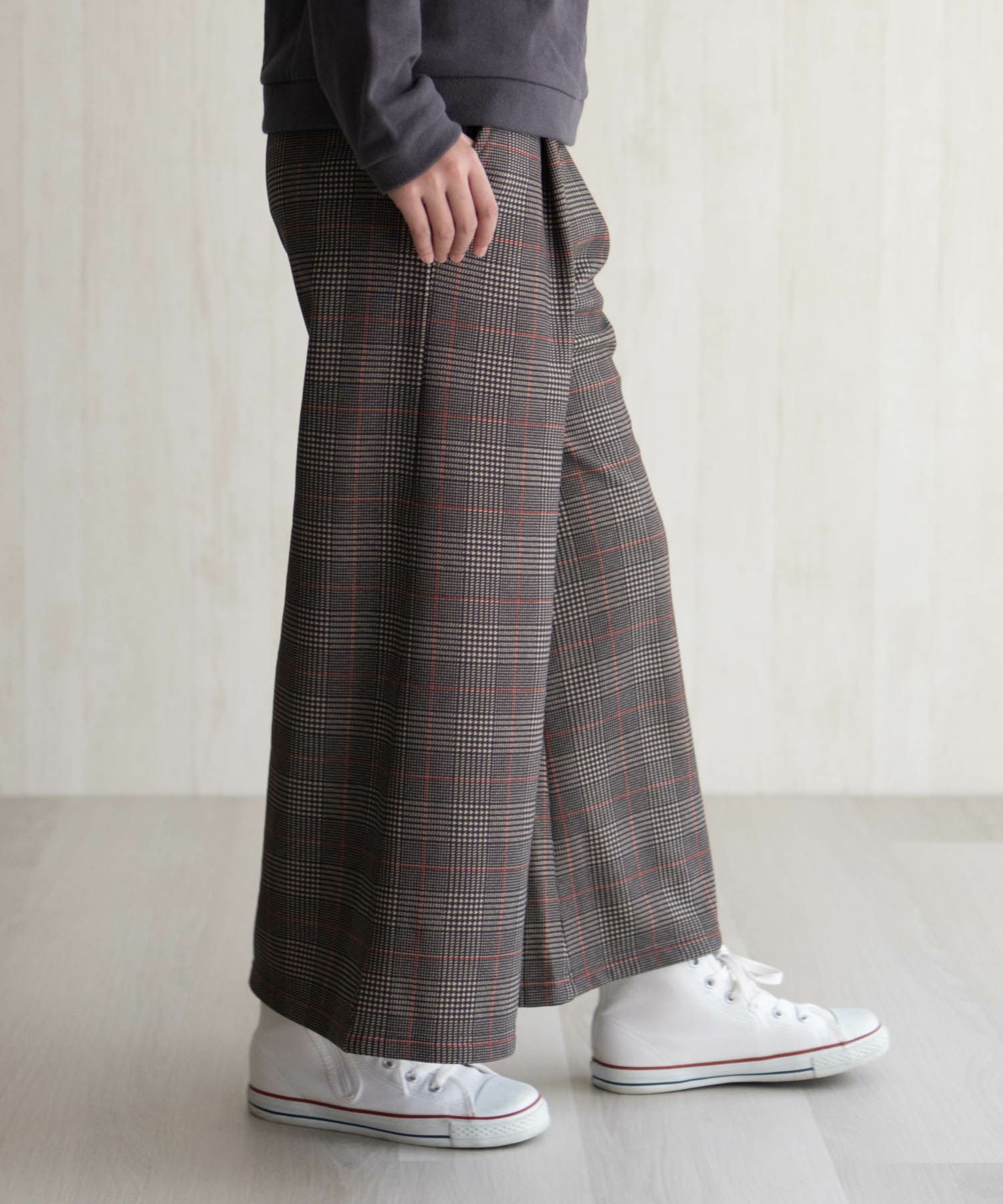 NAVY 温℃ 裏ベロアワイドパンツ キッズ