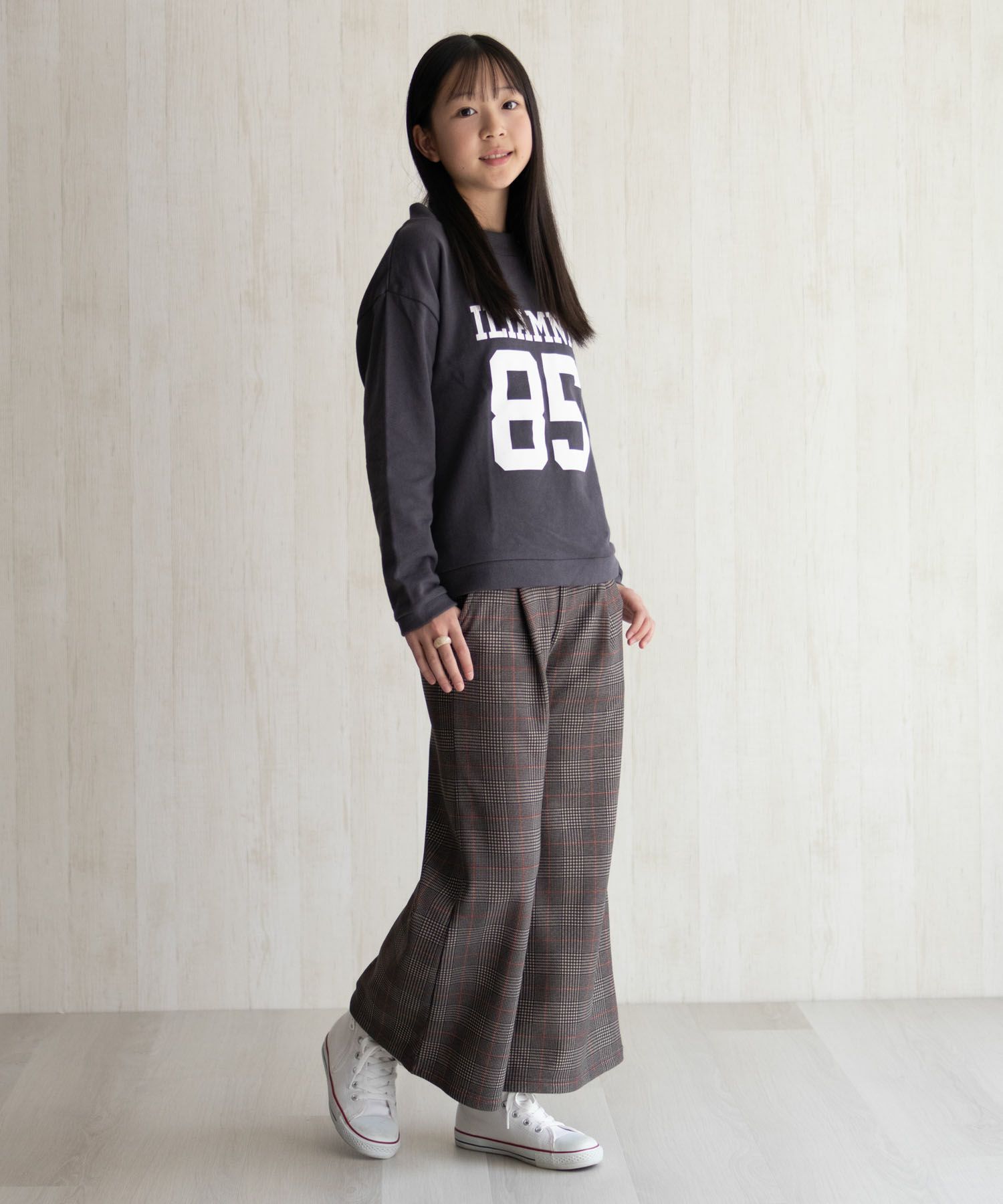 NAVY 温℃ 裏ベロアワイドパンツ キッズ