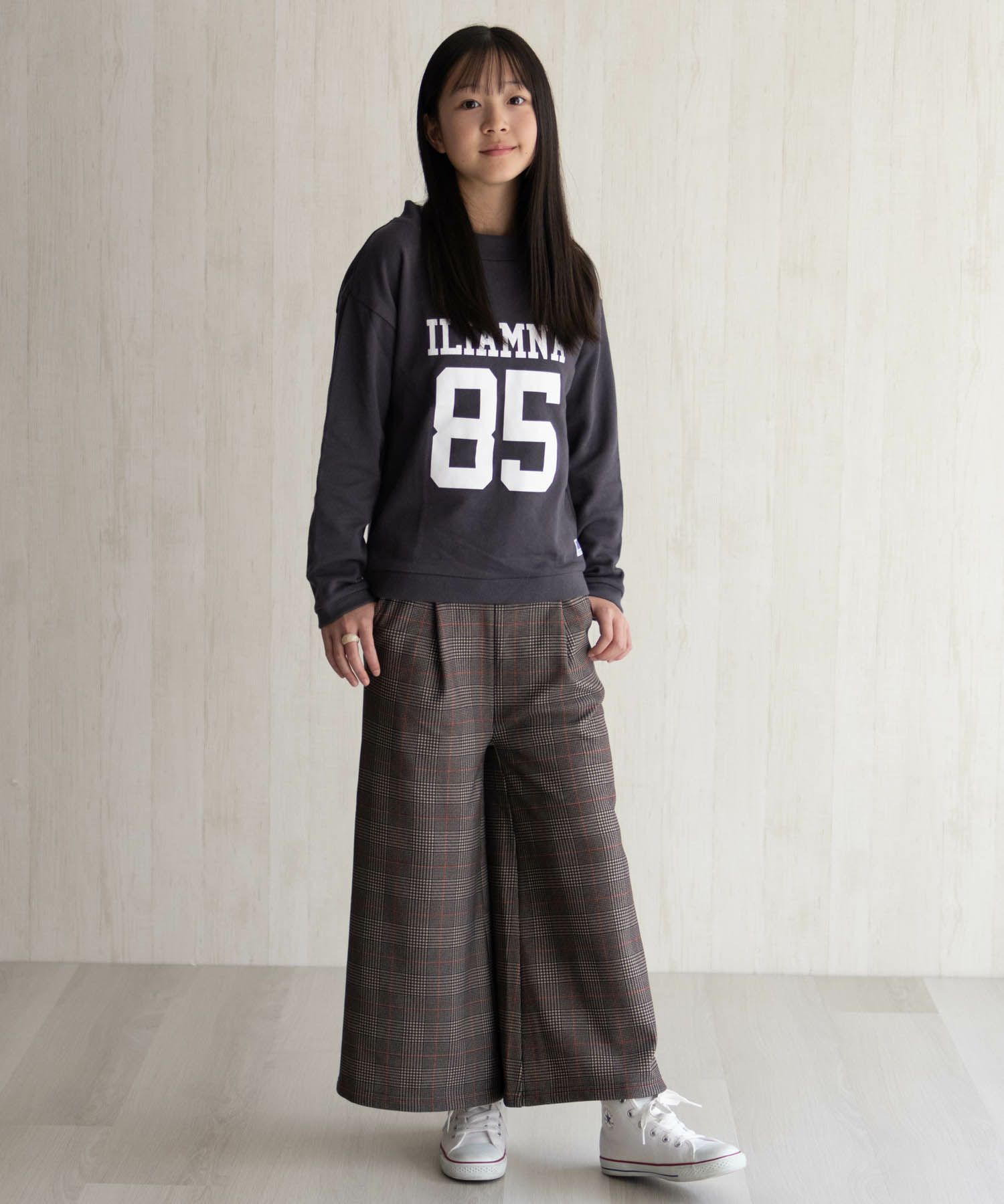 NAVY 温℃ 裏ベロアワイドパンツ キッズ