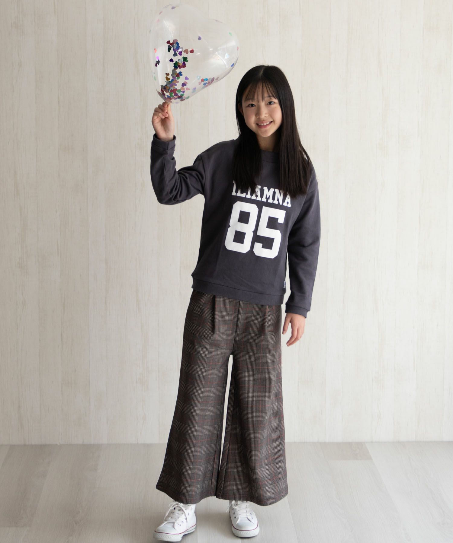 NAVY 温℃ 裏ベロアワイドパンツ キッズ