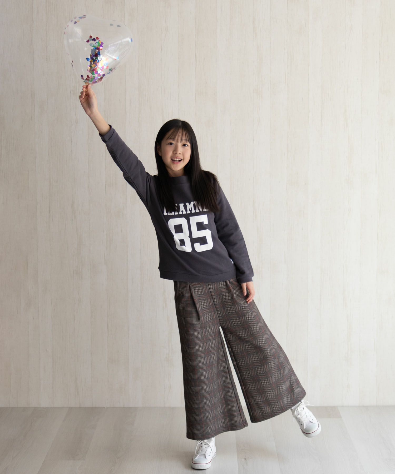 NAVY 温℃ 裏ベロアワイドパンツ キッズ