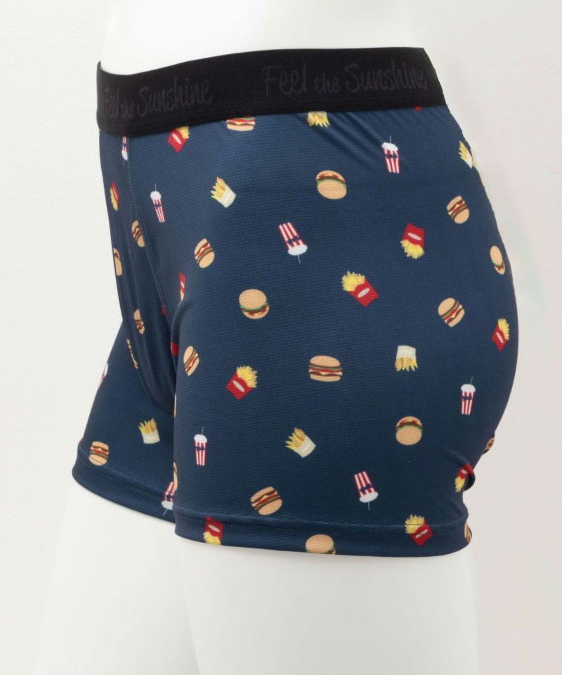 NAVY メッシュボクサーパンツ ハンバーガー柄 メンズ