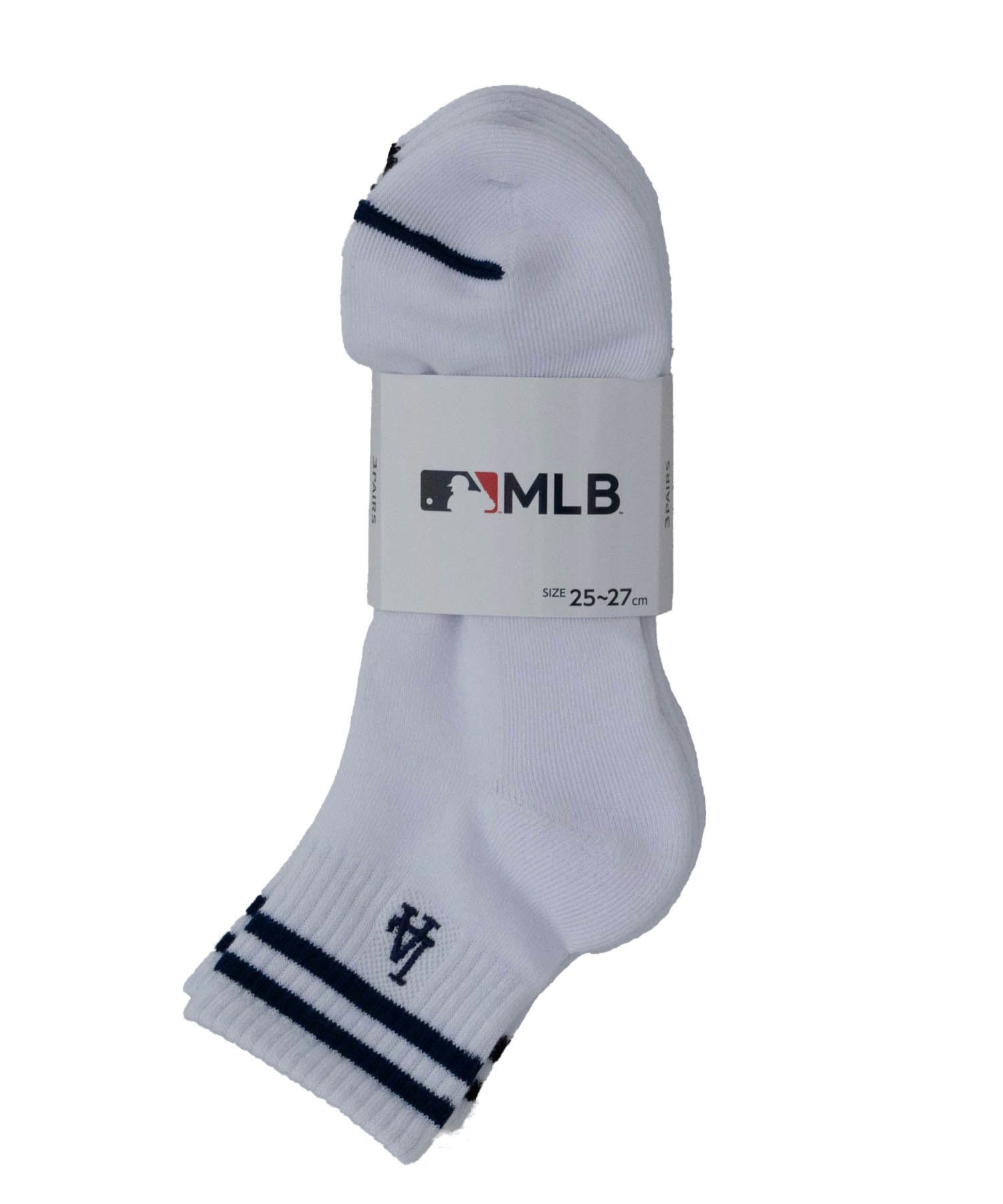 MLB クォーターソックス ライン入り 3足組 メンズ