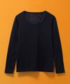 NAVY 温℃ 裏シャギーUネックインナー レディース ネコポス 対応商品