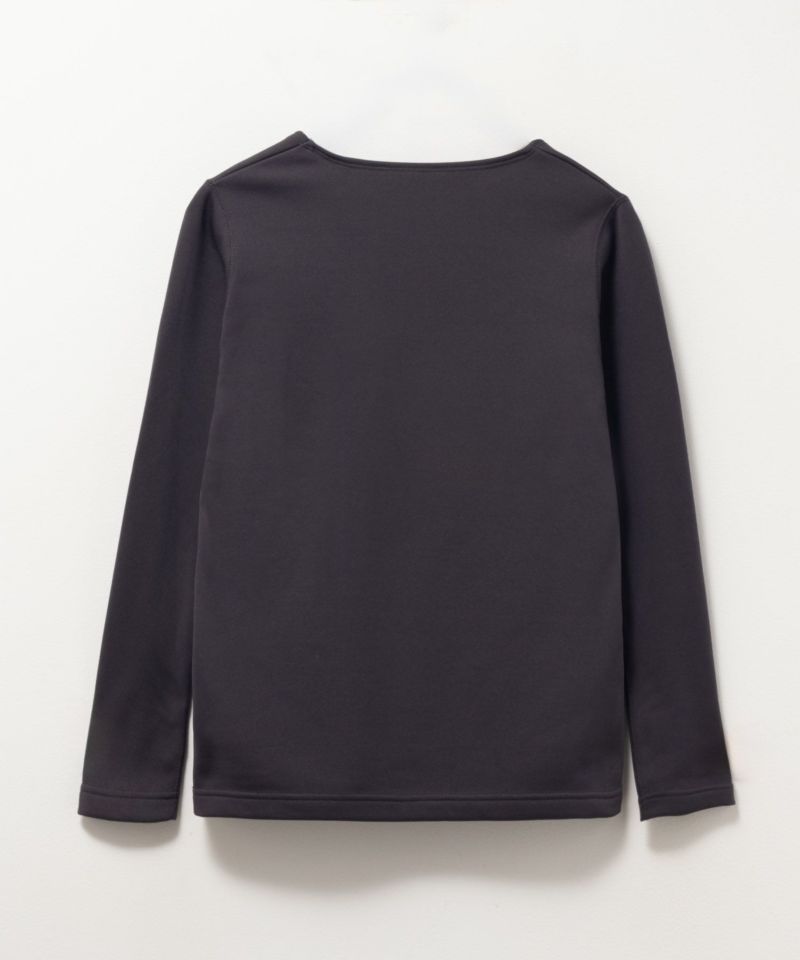 NAVY  温℃ 裏シャギーUネックインナー レディース メール便 対応商品商品画像-4