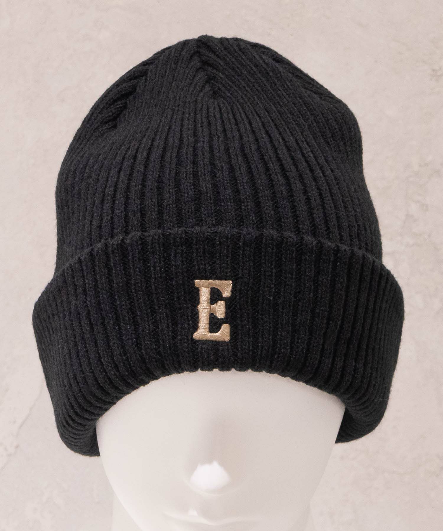 EDWIN ロゴ刺繍リブニットワッチ メンズ